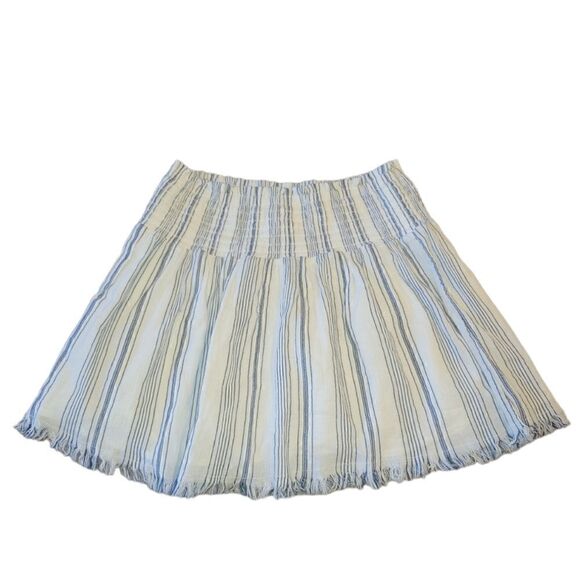 NWOT Aerie Smocked Gauze Frayed Hem Gauze Boho Skirt M - Picture 2 of 10